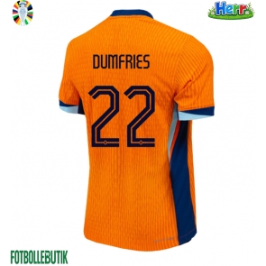 Nederländerna Denzel Dumfries #22 Hemmatröja EM 2024 Kortärmad